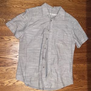 Mossimo Supply Co Medium Gray Button-up Short Sleeve